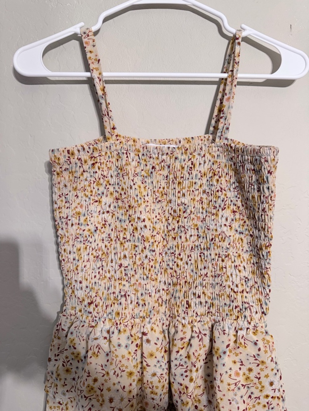 Yellow Floral Tiered Sundress size medium. - Picture 2 of 4